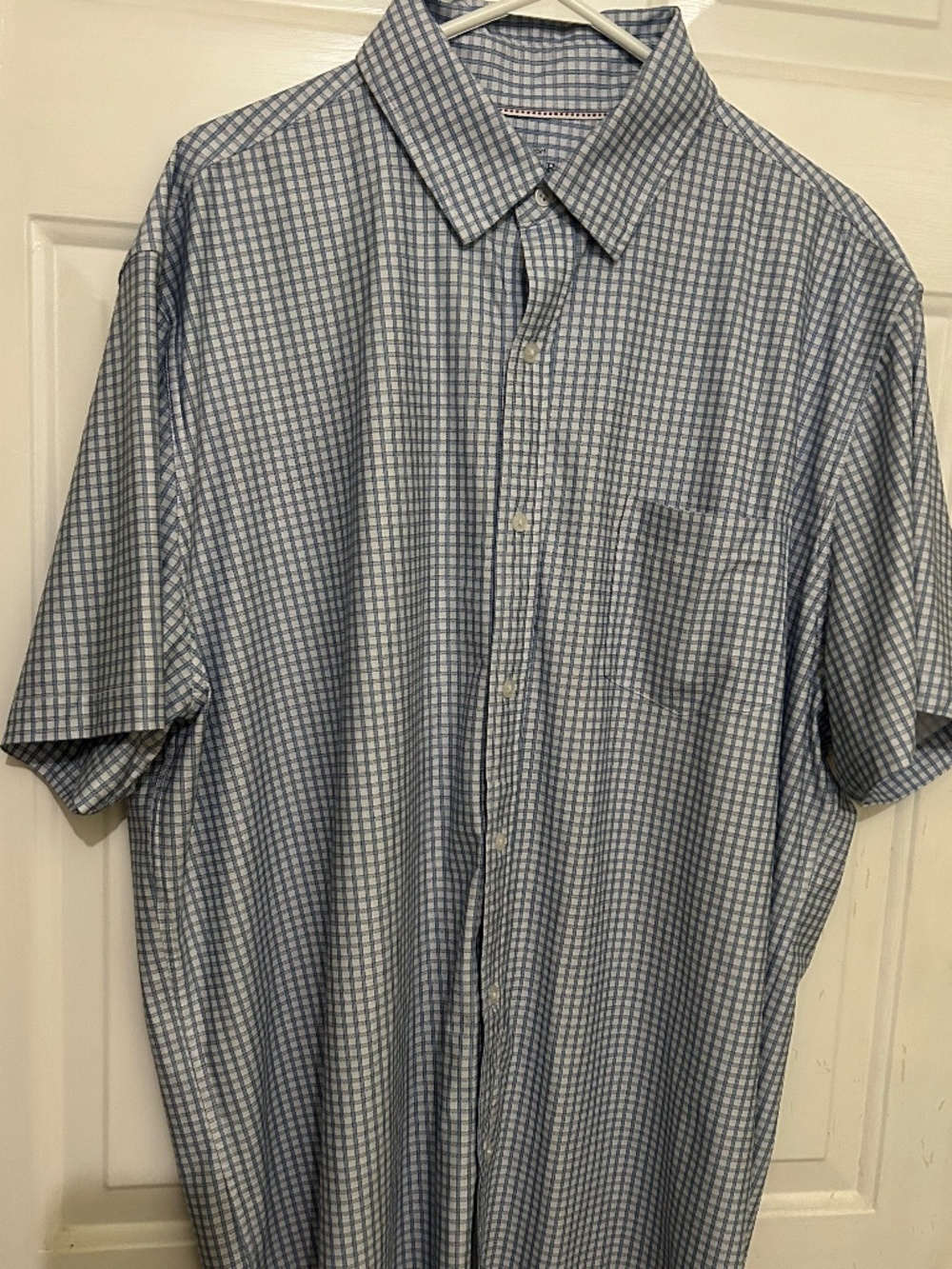 Hawker Rye, XXL-SH, blue/white, short sleeve knoven commuter shirt